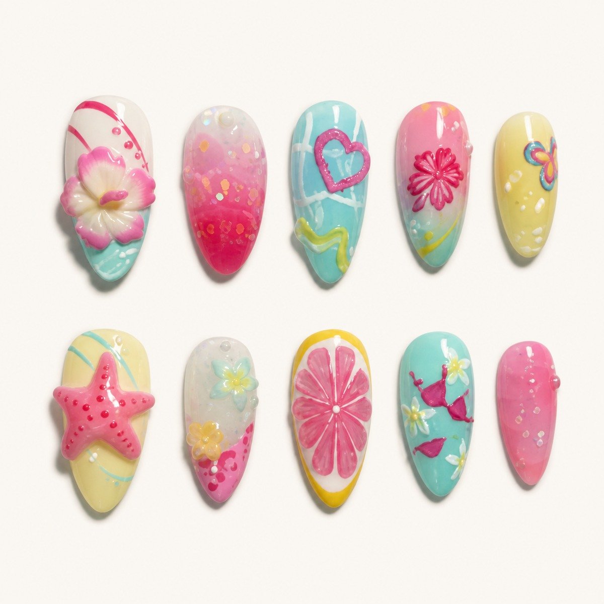 Handmade Style 03 press-on nails