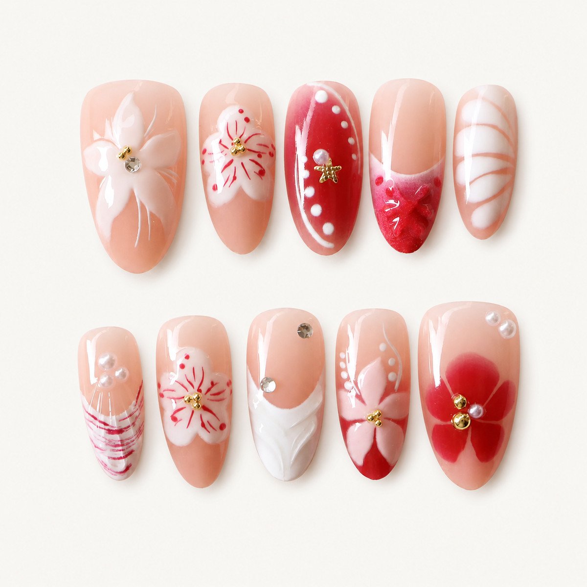 Handmade Style 04 press-on nails