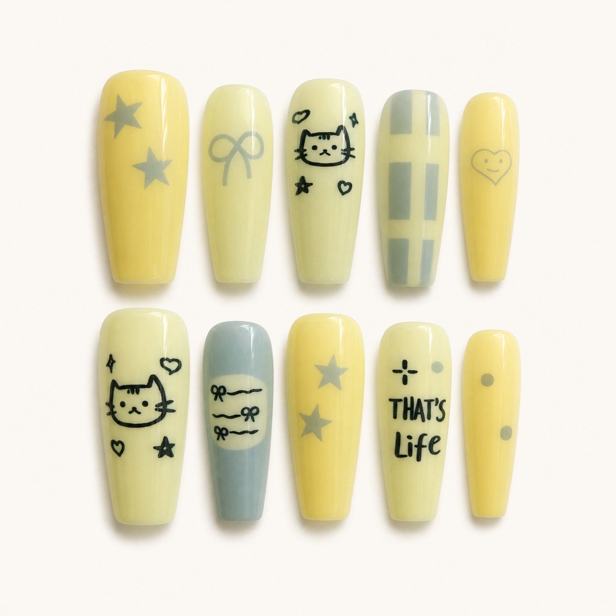 Machine Style 02 press-on nails