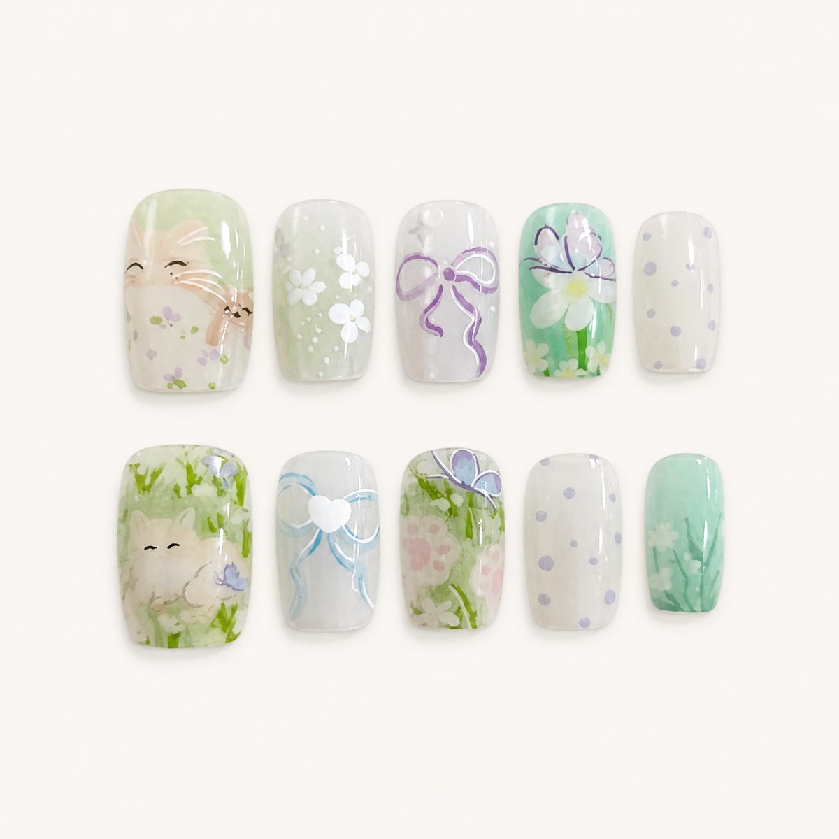 Machine Style 03 press-on nails