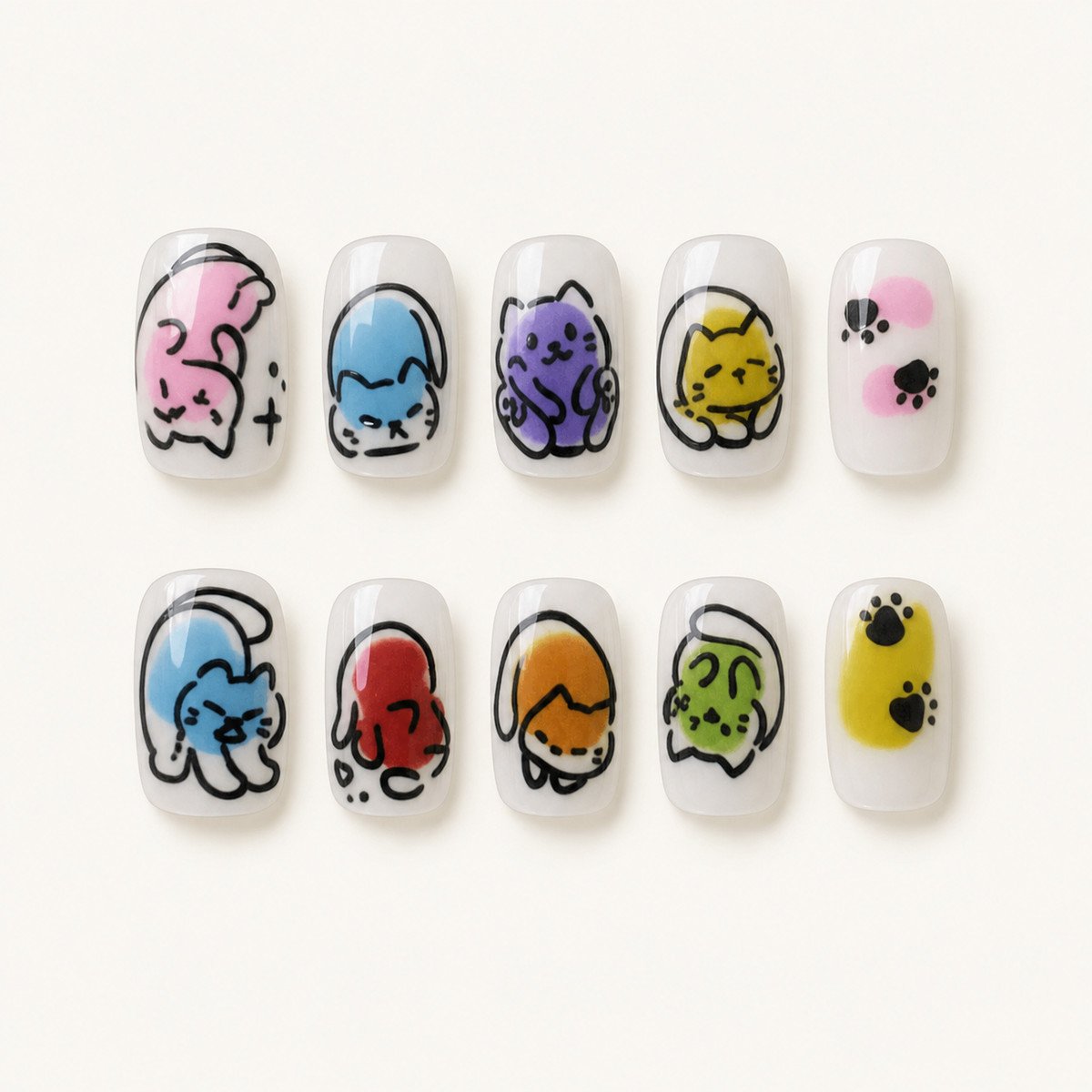 Machine Style 13 press-on nails