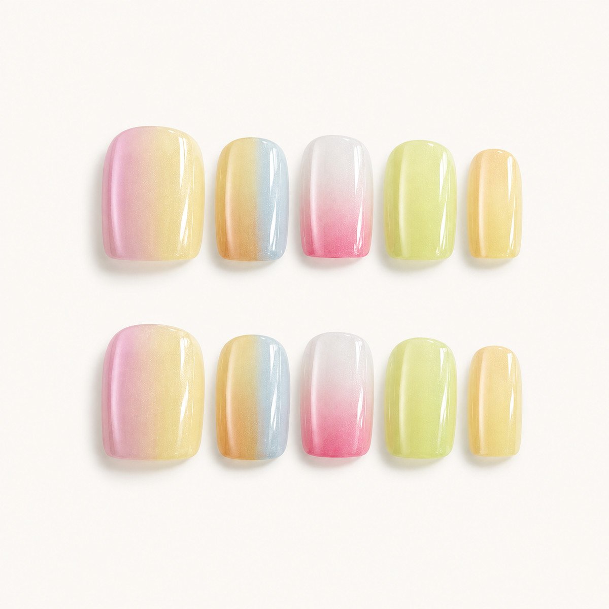 Machine Style 14 press-on nails