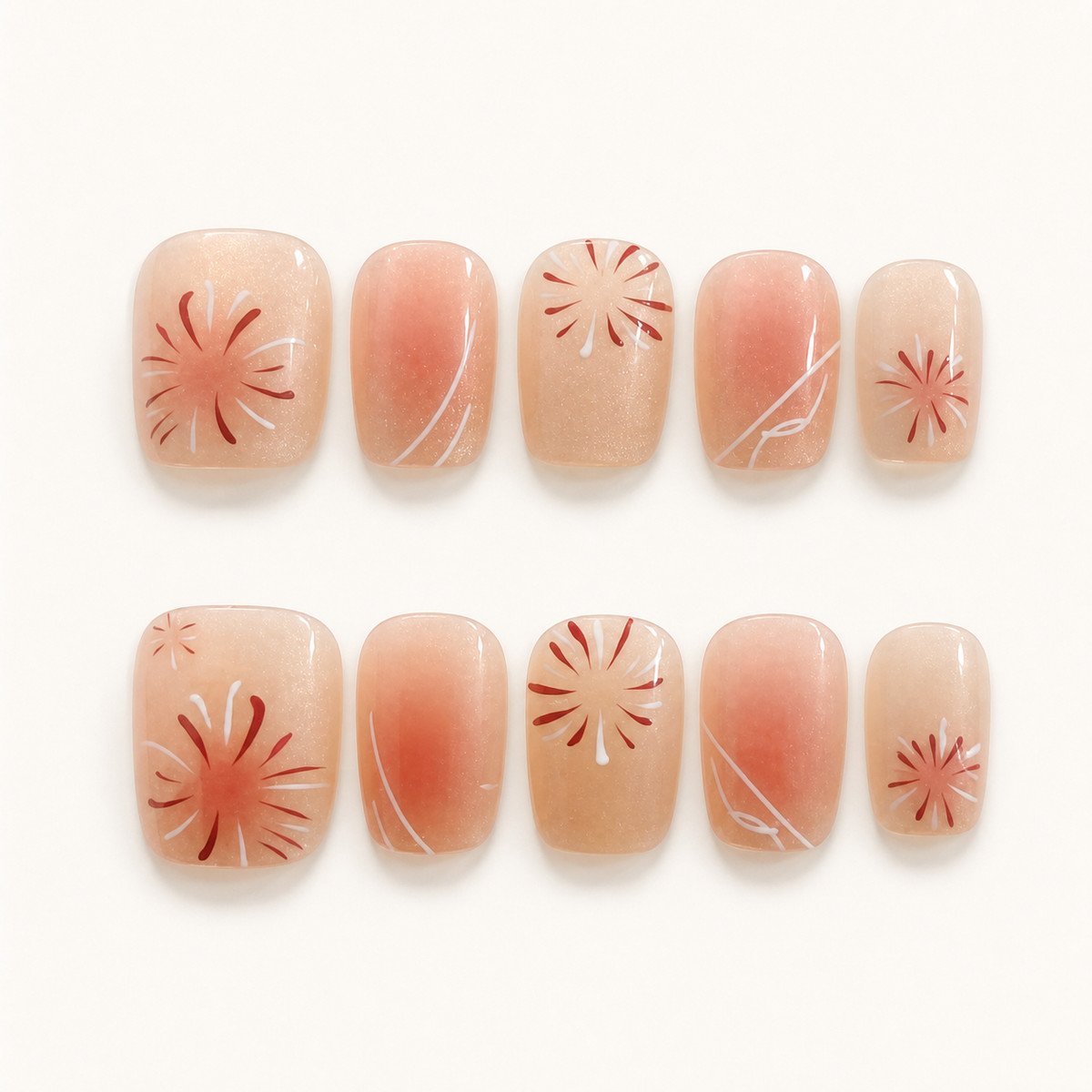 Machine Style 15 press-on nails