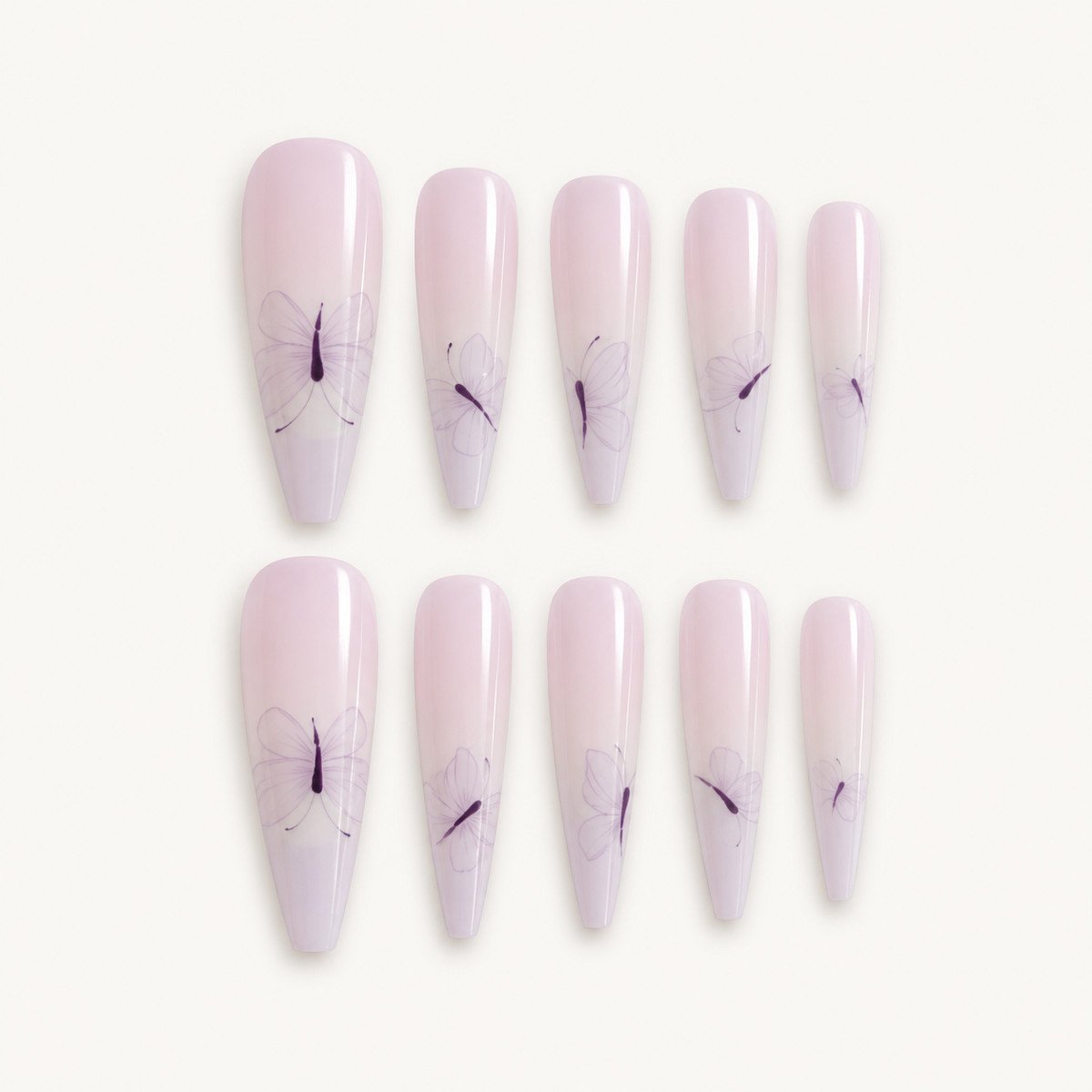 Machine Style 17 press-on nails
