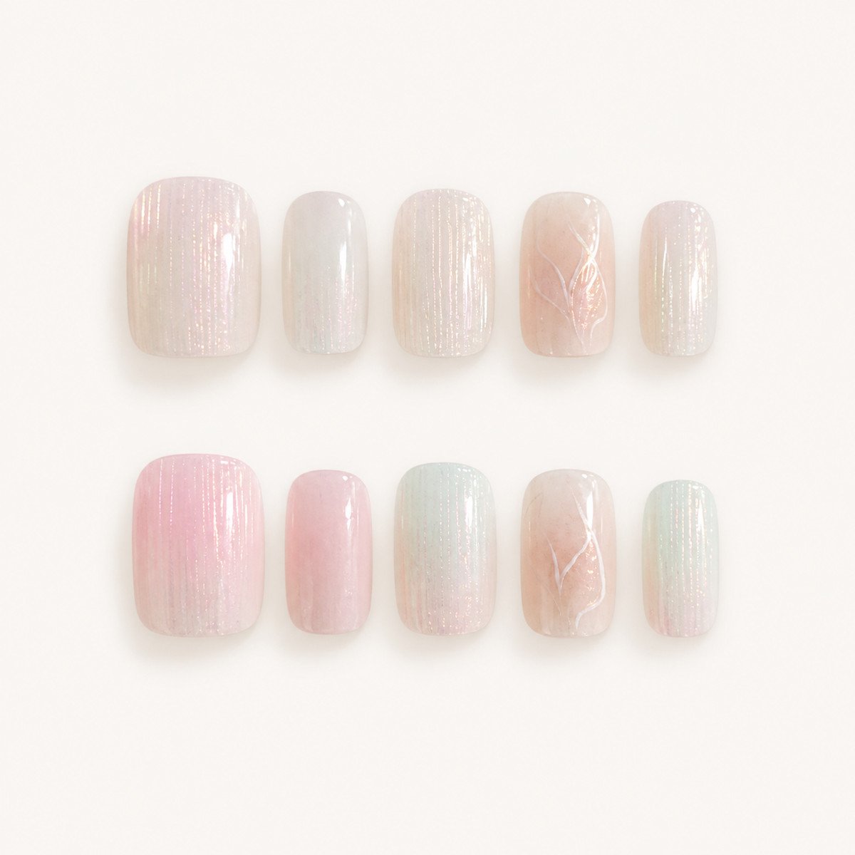 Machine Style 18 press-on nails