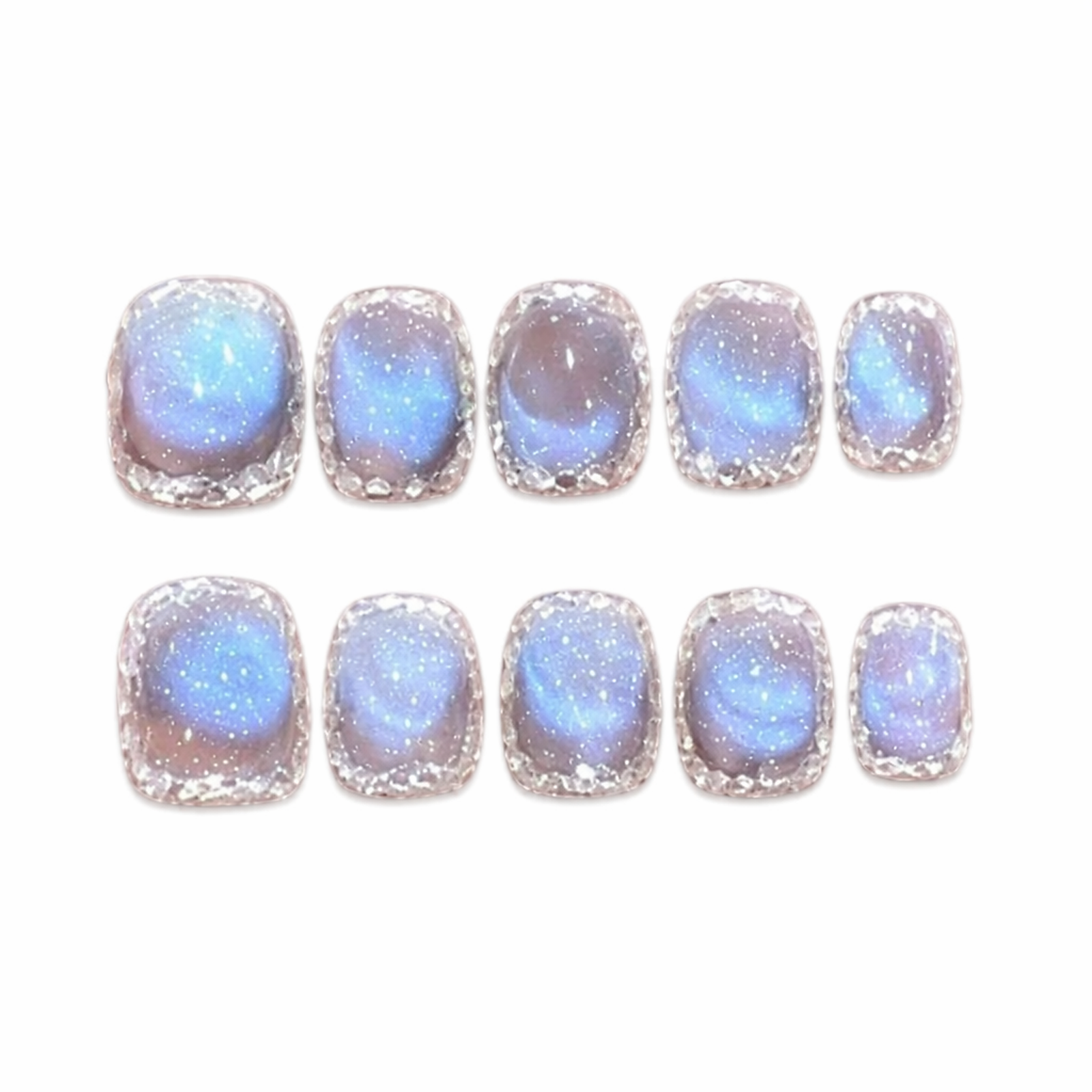 Lilac Cat Eye design-led press-on nail set