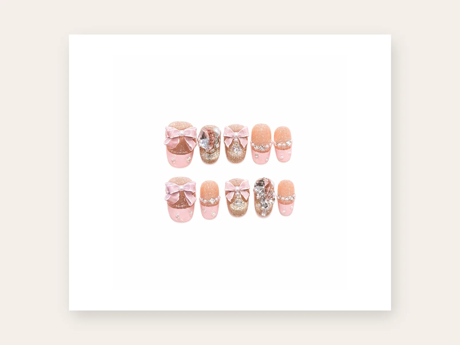 Rose Gold Bow studio detail presentation