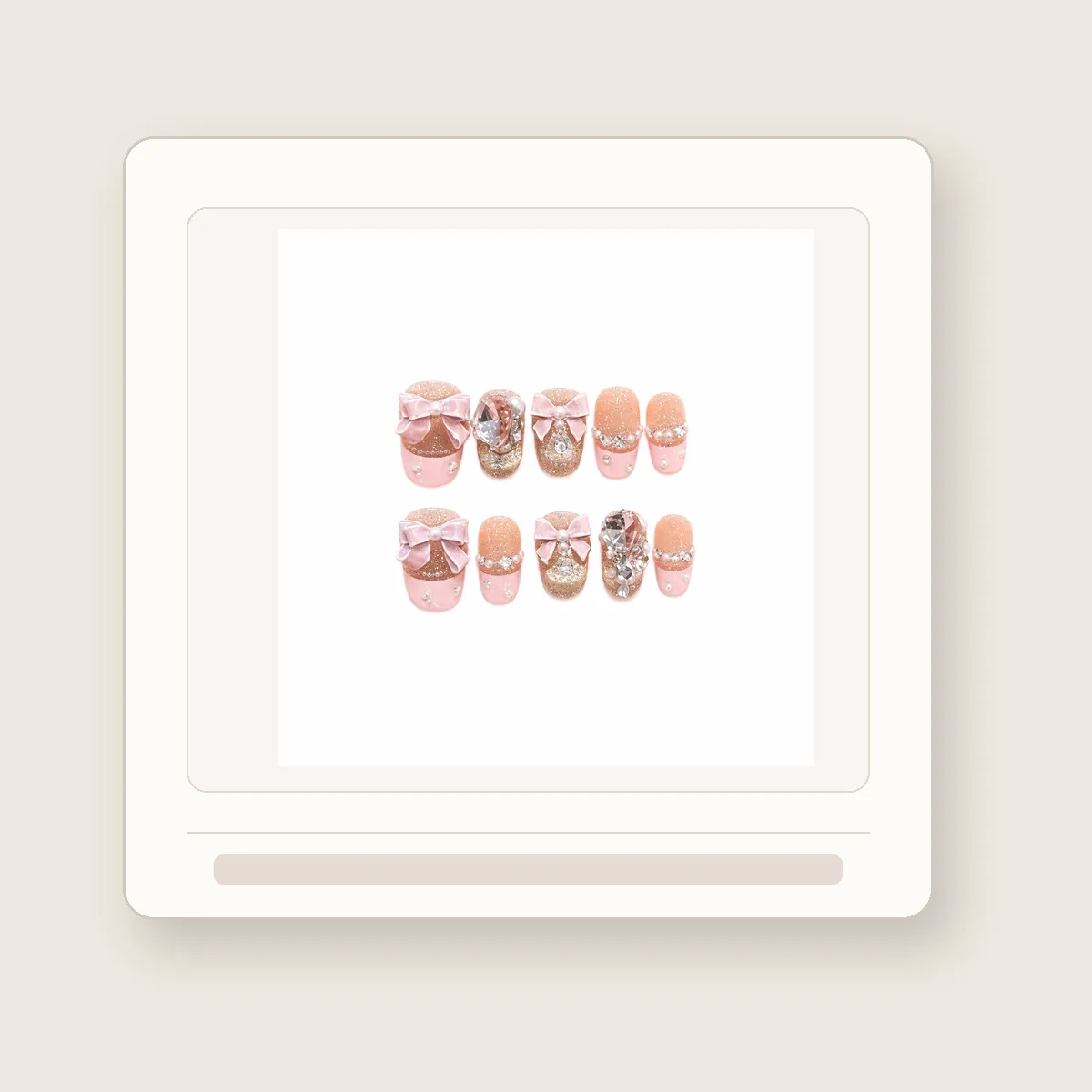 Rose Gold Bow packaging presentation