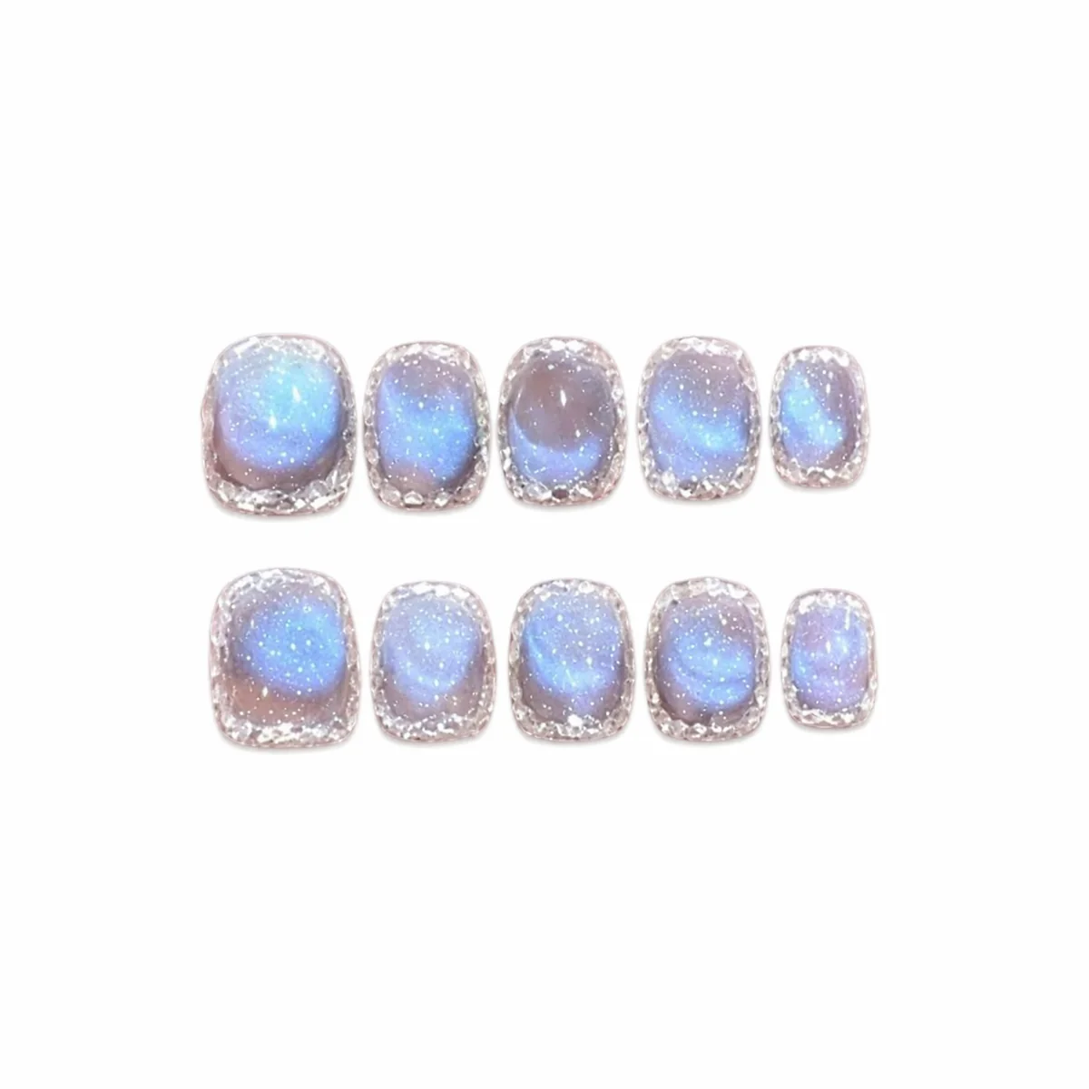 Lilac Cat Eye press-on nails