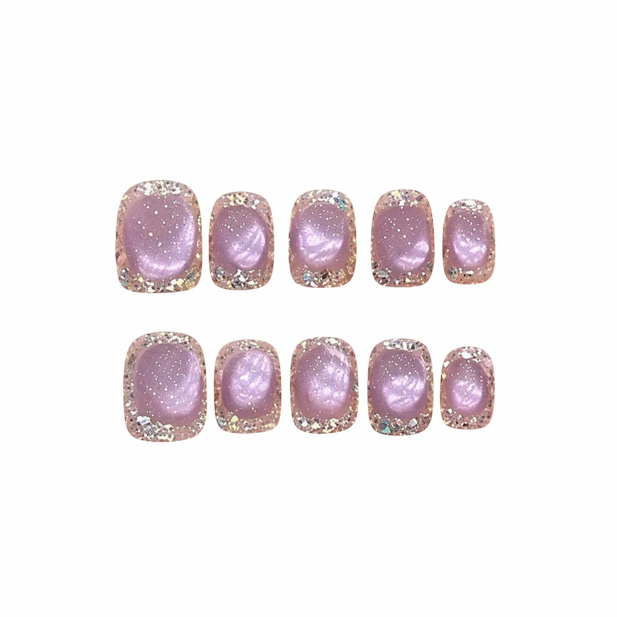 Lavender Halo press-on nails